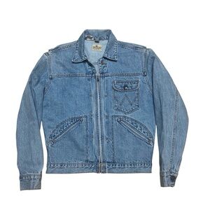 Vintage 90s Wrangler 11MJZ Western Jacket 50s Reprint Made in Japan Size Medium